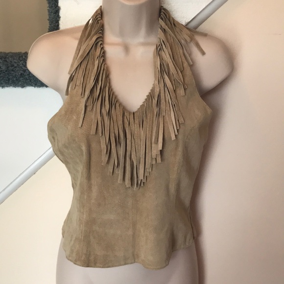 Wilsons Leather Tops - Wilson Leather halter suede vest